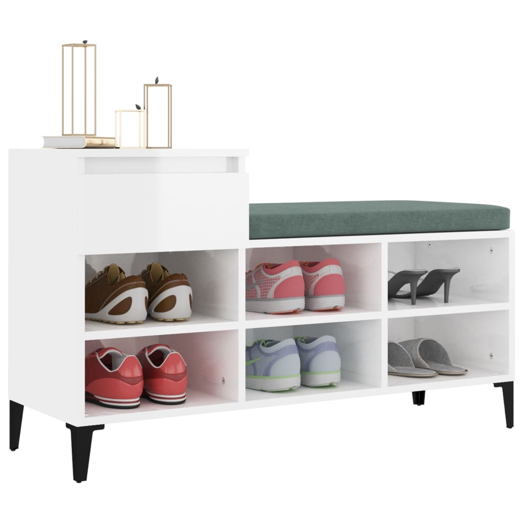 8720287225508_g_en_hd_2 vidaXL Shoe Cabinet High Gloss White 102x36x60 cm Engineered Wood - Image 5