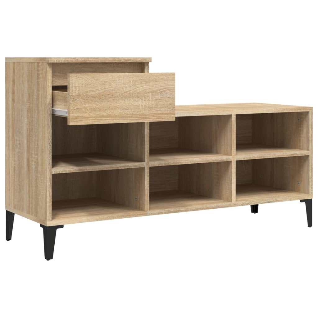 8720287225515_g_en_hd_5 vidaXL Shoe Cabinet Sonoma Oak 102x36x60 cm Engineered Wood - Image 8