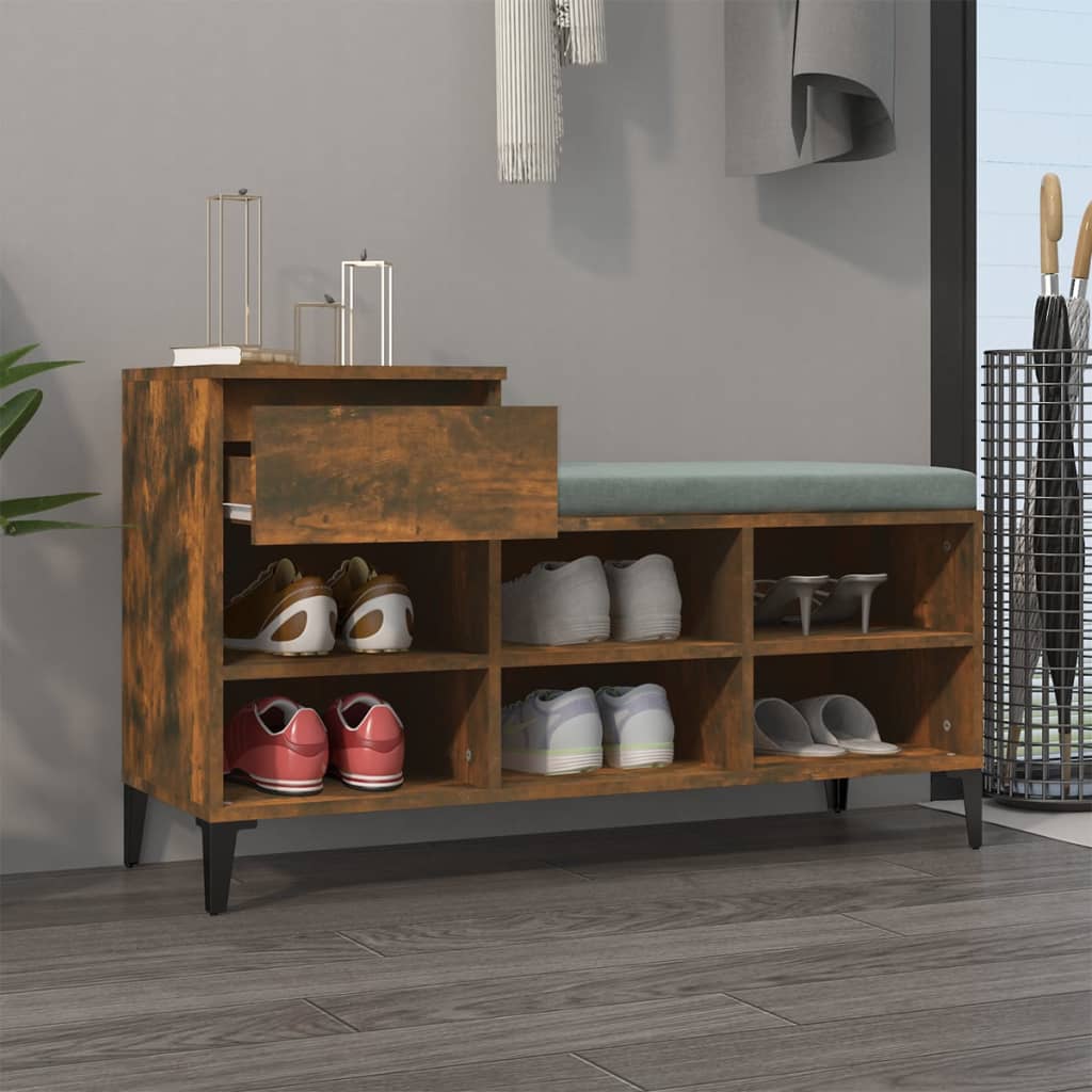 8720287225539_g_en_hd_1 vidaXL Shoe Cabinet Smoked Oak 102x36x60 cm Engineered Wood - Image 4
