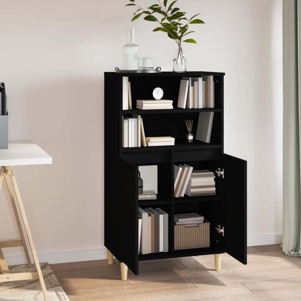 8720287225577_g_en_hd_3 vidaXL Highboard Black 60x36x110 cm Engineered Wood - Image 6