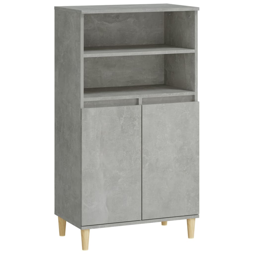 8720287225607_a_en_hd_1 vidaXL Highboard Concrete Grey 60x36x110 cm Engineered Wood - Image 2