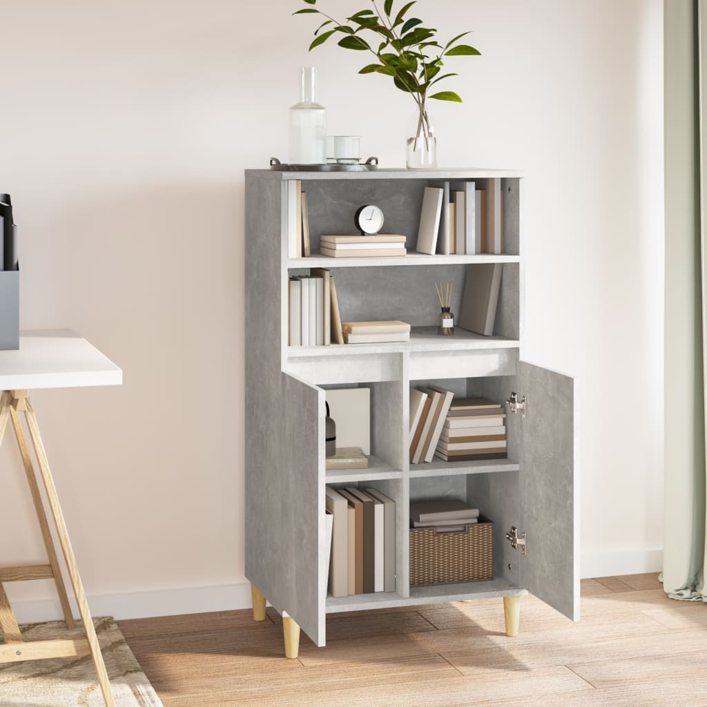 8720287225607_g_en_hd_3 vidaXL Highboard Concrete Grey 60x36x110 cm Engineered Wood - Image 6