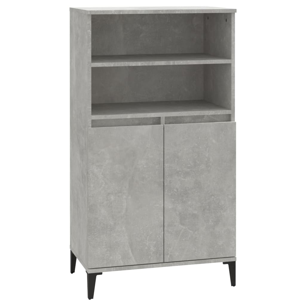 8720287225683_a_en_hd_1 vidaXL Highboard Concrete Grey 60x36x110 cm Engineered Wood - Image 2