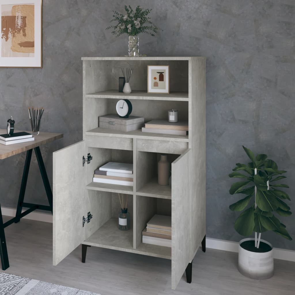 8720287225683_g_en_hd_4 vidaXL Highboard Concrete Grey 60x36x110 cm Engineered Wood - Image 7