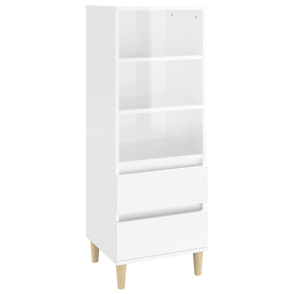8720287225744_a_en_hd_1 vidaXL Highboard High Gloss White 40x36x110 cm Engineered Wood - Image 2