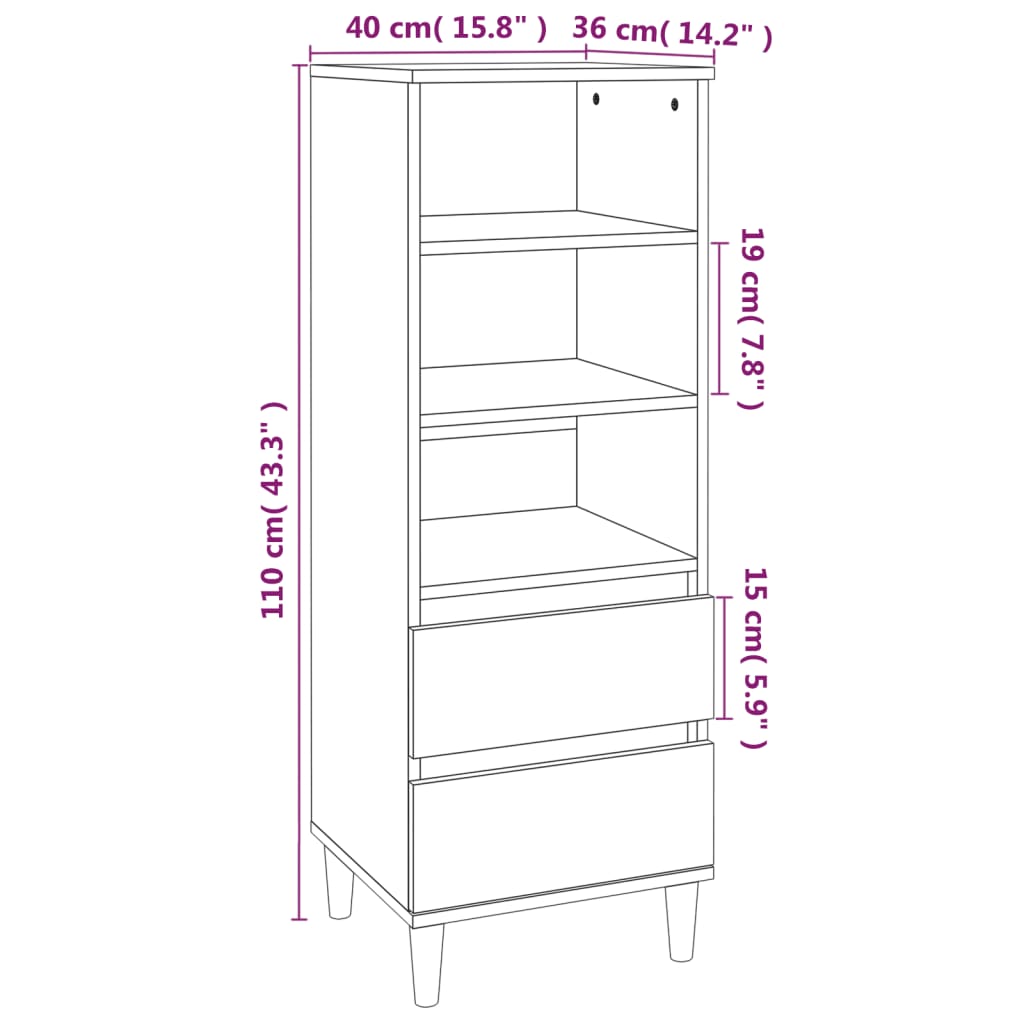 8720287225768_g_en_hd_7 vidaXL Highboard Concrete Grey 40x36x110 cm Engineered Wood - Image 10