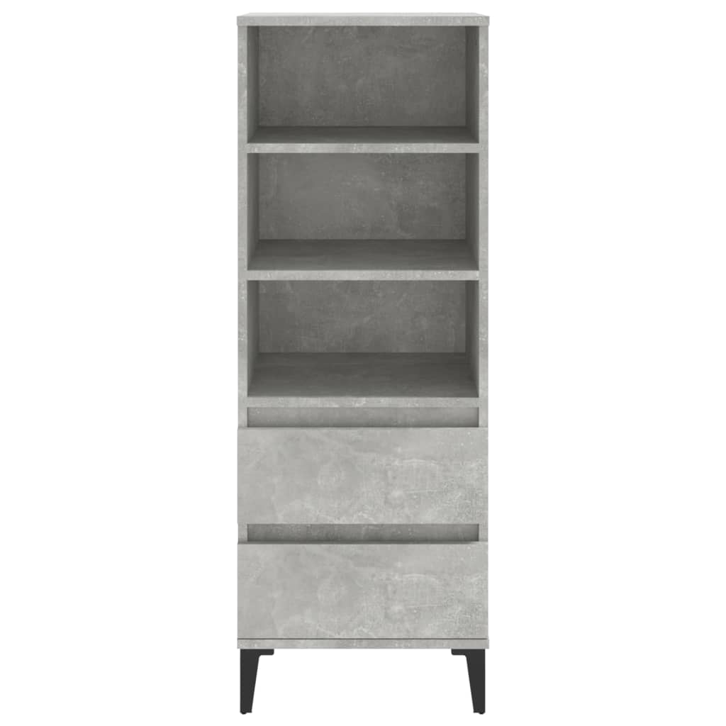 8720287225843_g_en_hd_1 vidaXL Highboard Concrete Grey 40x36x110 cm Engineered Wood - Image 4