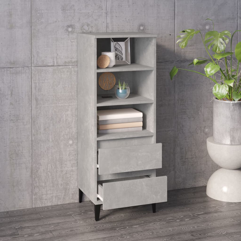 8720287225843_g_en_hd_4 vidaXL Highboard Concrete Grey 40x36x110 cm Engineered Wood - Image 7