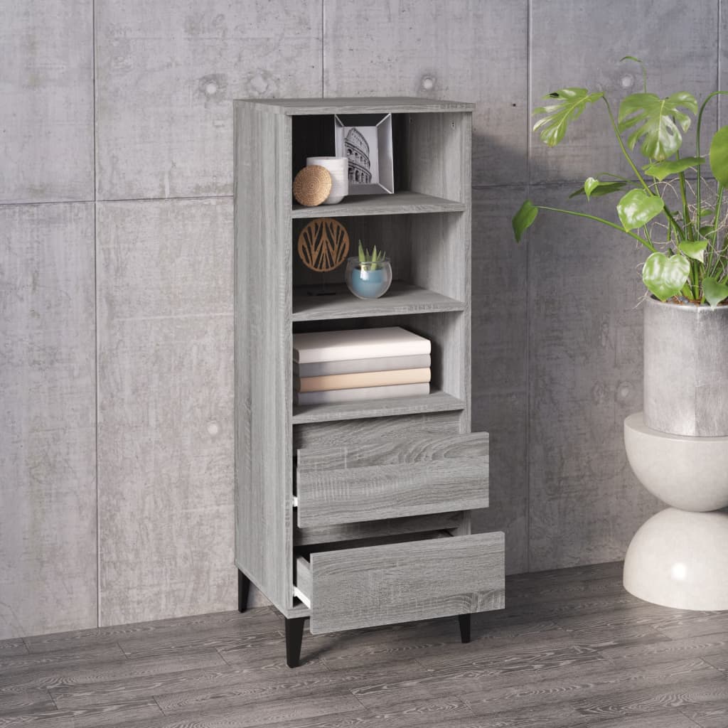 8720287225867_g_en_hd_4 vidaXL Highboard Grey Sonoma 40x36x110 cm Engineered Wood - Image 7