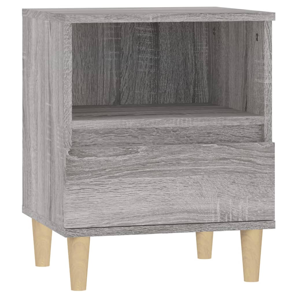 8720287226000_a_en_hd_1 vidaXL Bedside Cabinet Grey Sonoma 40x35x50 cm - Image 2