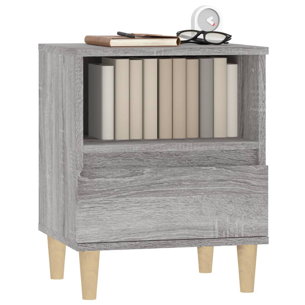 8720287226000_g_en_hd_2 vidaXL Bedside Cabinet Grey Sonoma 40x35x50 cm - Image 5
