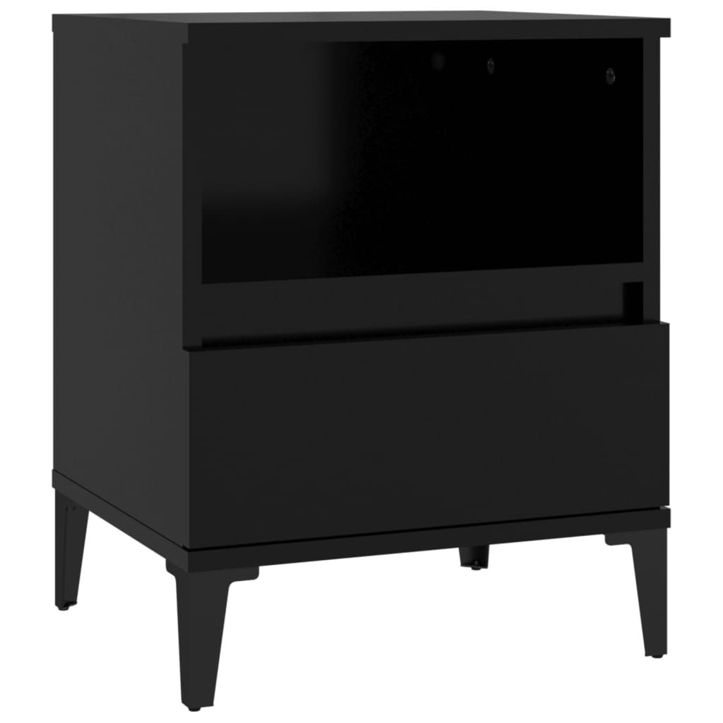 8720287226062_a_en_hd_1 vidaXL Bedside Cabinet Black 40x35x50 cm - Image 2