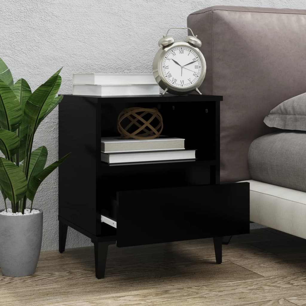 8720287226062_g_en_hd_1 vidaXL Bedside Cabinet Black 40x35x50 cm - Image 4