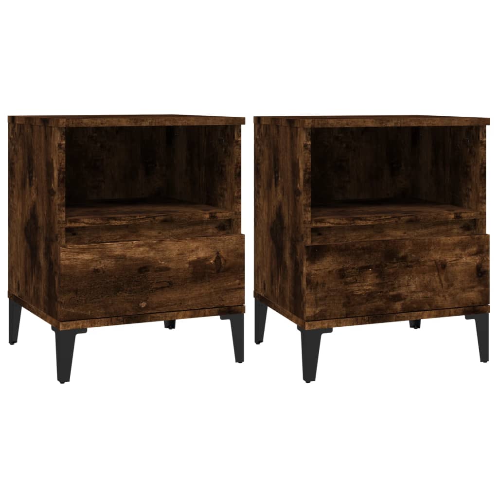 8720287226154_a_en_hd_1 vidaXL Bedside Cabinets 2 pcs Smoked Oak 40x35x50 cm - Image 2