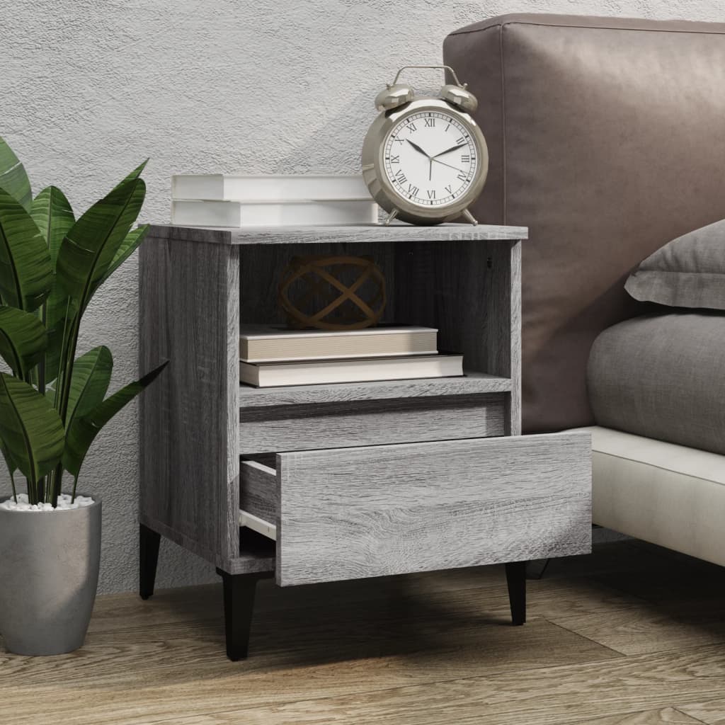 8720287226178_g_en_hd_1 vidaXL Bedside Cabinets 2 pcs Grey Sonoma 40x35x50 cm - Image 4