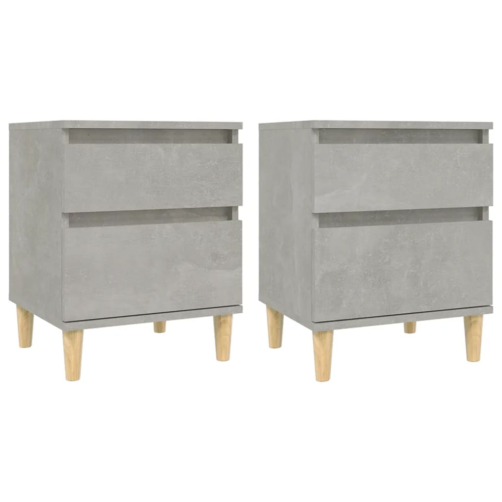 8720287226291_a_en_hd_1 vidaXL Bedside Cabinets 2 pcs Concrete Grey 40x35x50 cm - Image 2