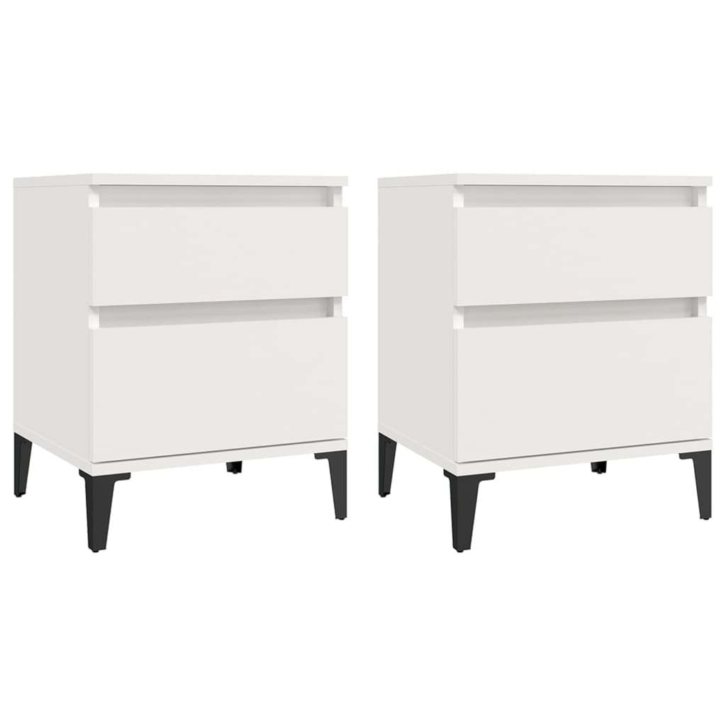 8720287226376_a_en_hd_1 vidaXL Bedside Cabinets 2 pcs White 40x35x50 cm - Image 2