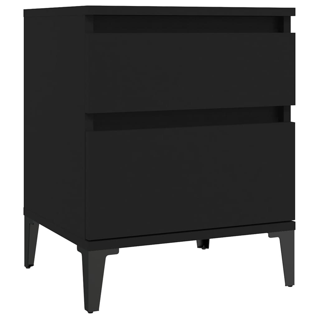 8720287226383_a_en_hd_1 vidaXL Bedside Cabinet Black 40x35x50 cm - Image 2