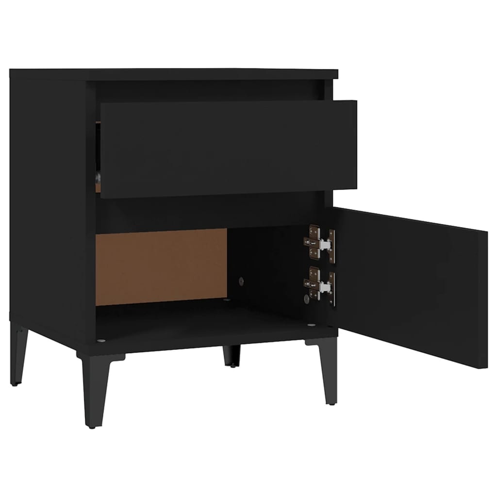 8720287226383_g_en_hd_5 vidaXL Bedside Cabinet Black 40x35x50 cm - Image 8
