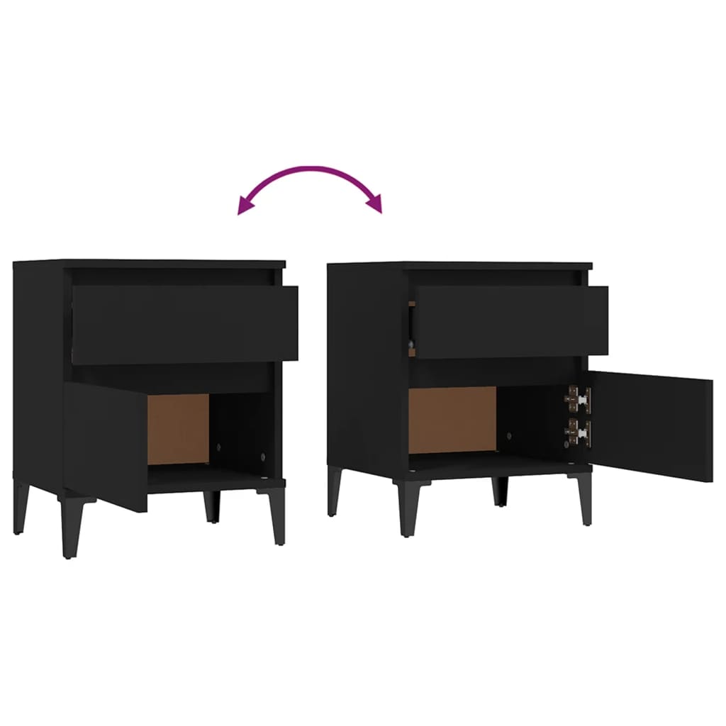 8720287226383_g_en_hd_6 vidaXL Bedside Cabinet Black 40x35x50 cm - Image 9