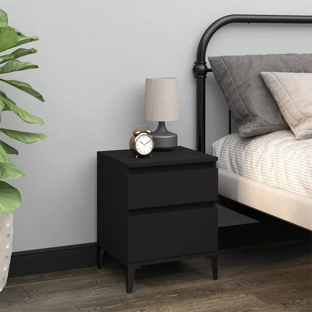 8720287226390_g_en_hd_1 vidaXL Bedside Cabinets 2 pcs Black 40x35x50 cm - Image 4