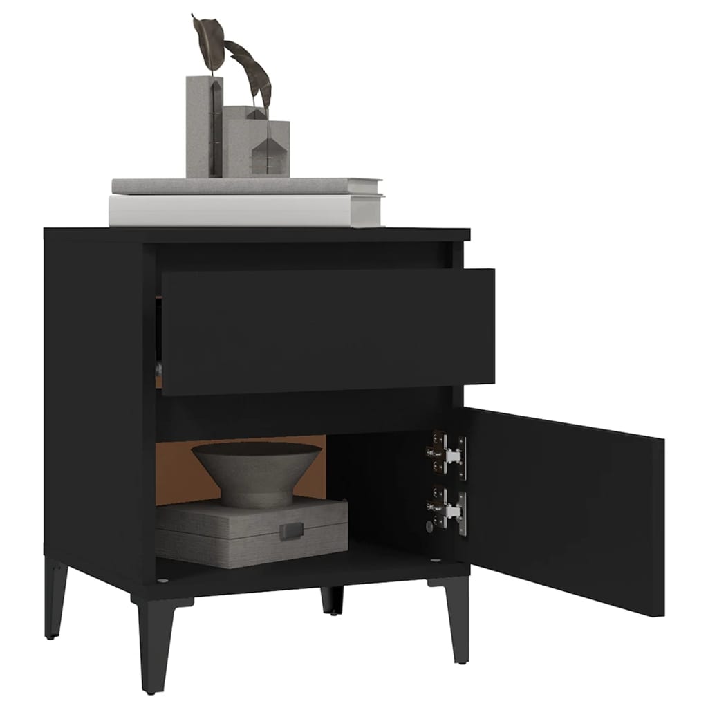 8720287226390_g_en_hd_2 vidaXL Bedside Cabinets 2 pcs Black 40x35x50 cm - Image 5