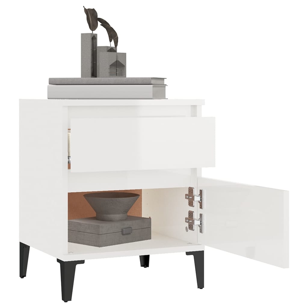 8720287226406_g_en_hd_2 vidaXL Bedside Cabinet High Gloss White 40x35x50 cm - Image 5