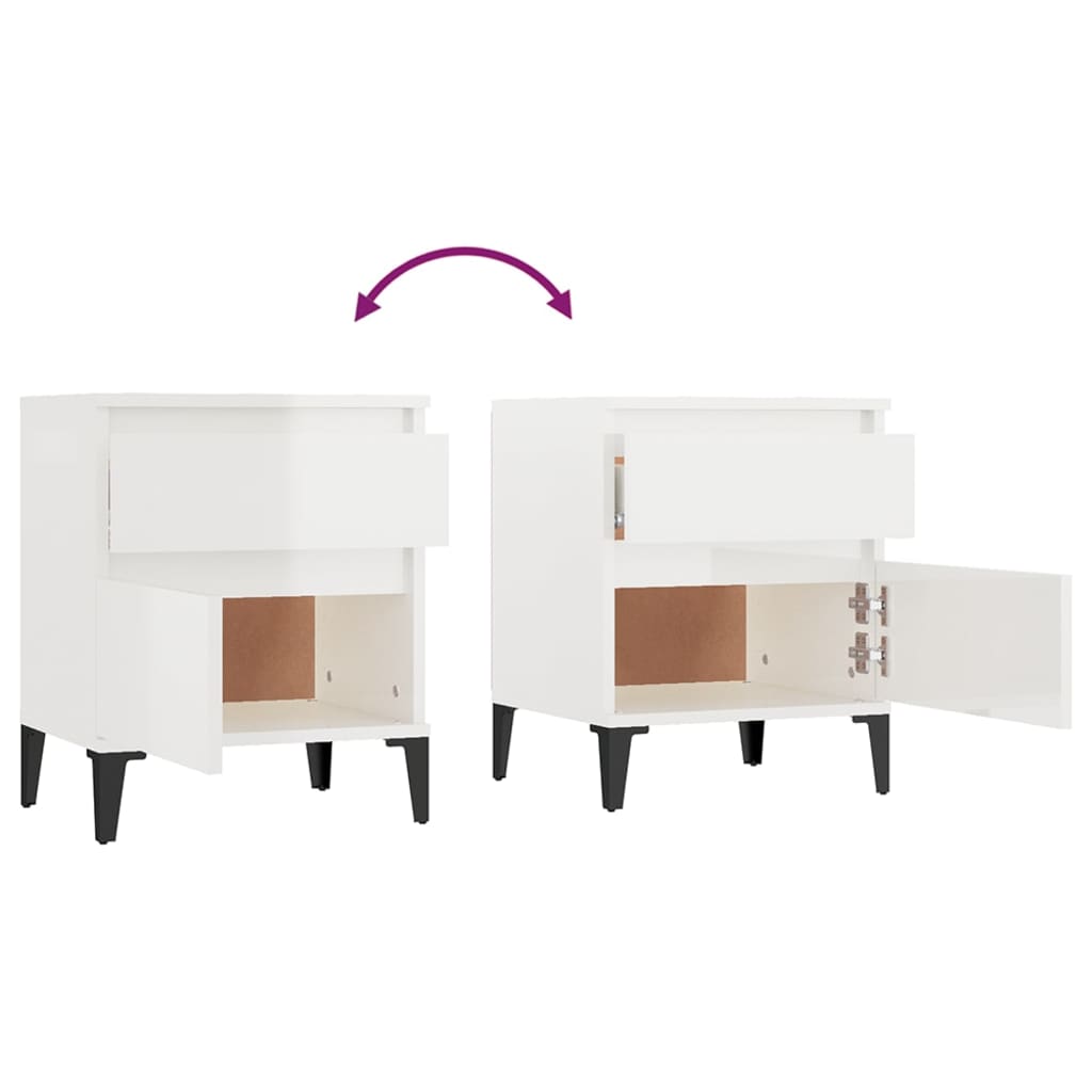 8720287226406_g_en_hd_6 vidaXL Bedside Cabinet High Gloss White 40x35x50 cm - Image 9