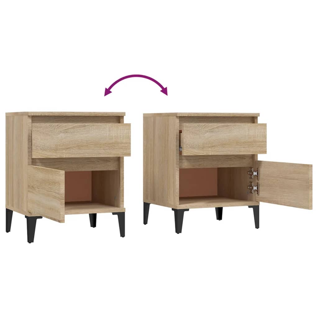 8720287226420_g_en_hd_6 vidaXL Bedside Cabinet Sonoma Oak 40x35x50 cm - Image 9