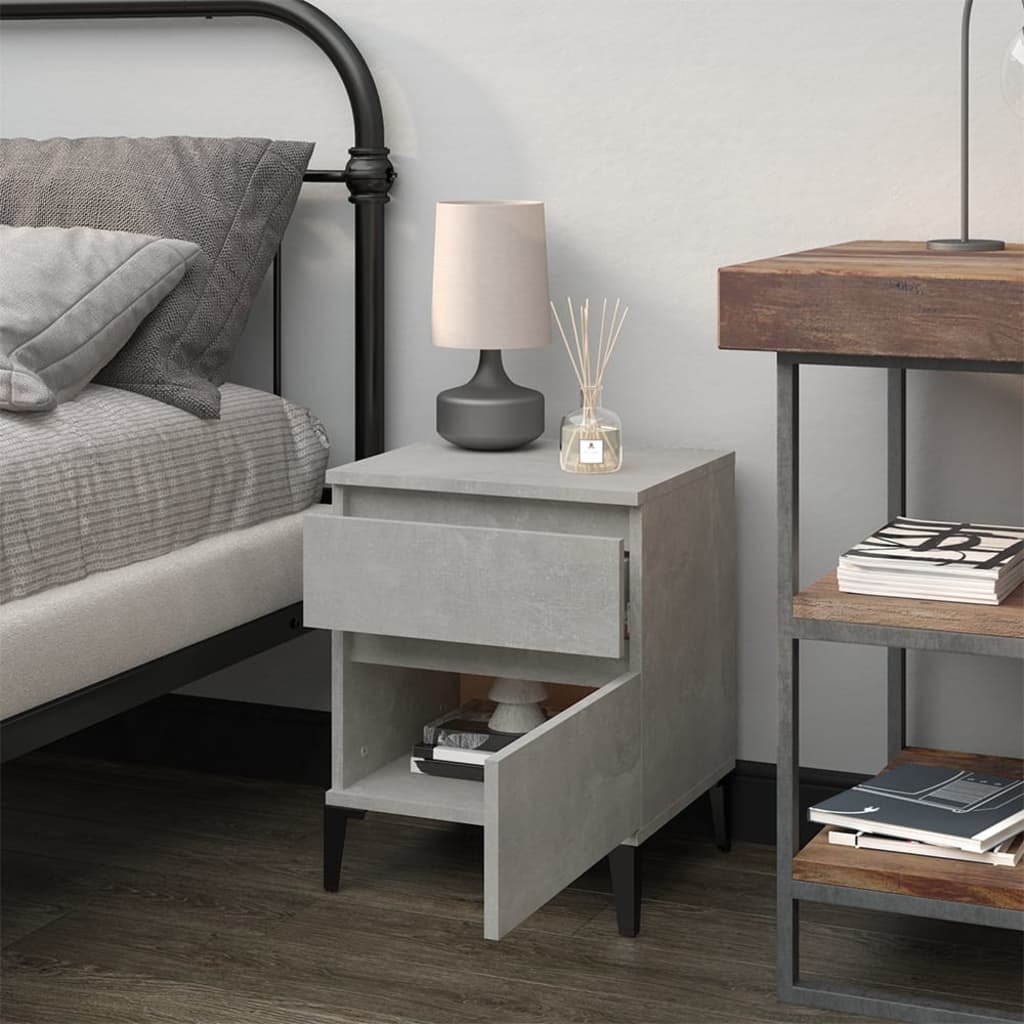 8720287226444_g_en_hd_1 vidaXL Bedside Cabinet Concrete Grey 40x35x50 cm - Image 4