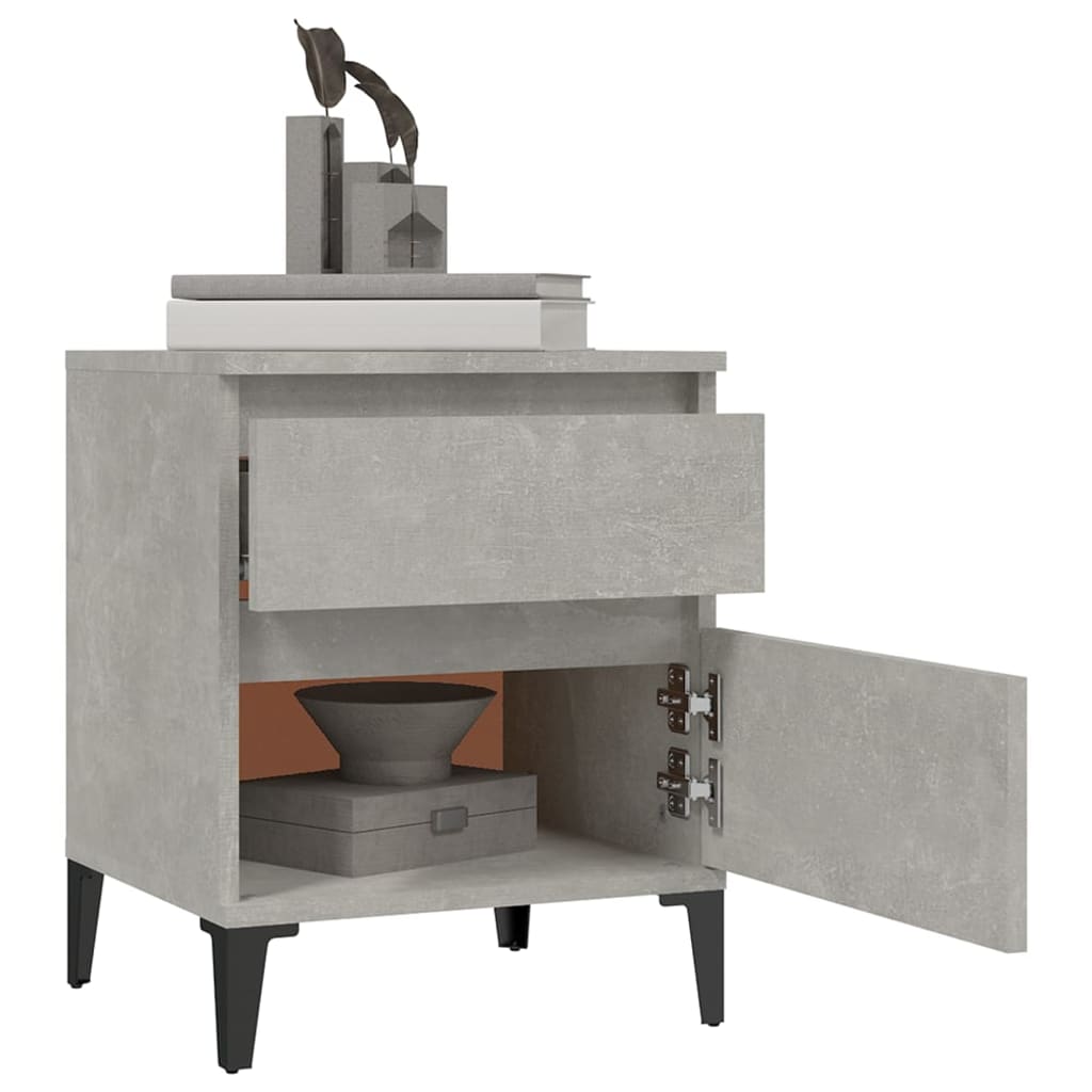 8720287226444_g_en_hd_2 vidaXL Bedside Cabinet Concrete Grey 40x35x50 cm - Image 5