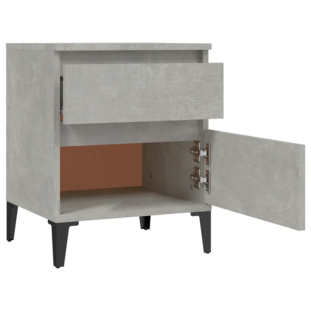 8720287226444_g_en_hd_5 vidaXL Bedside Cabinet Concrete Grey 40x35x50 cm - Image 8