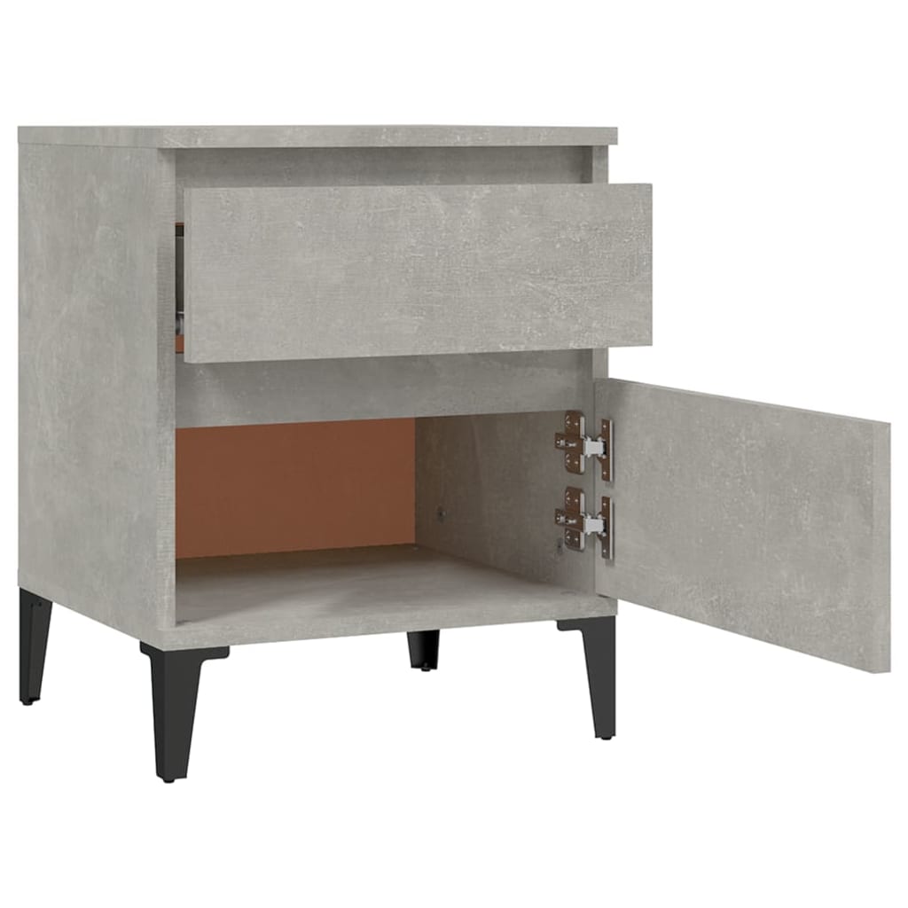 8720287226451_g_en_hd_6 vidaXL Bedside Cabinets 2 pcs Concrete Grey 40x35x50 cm - Image 9