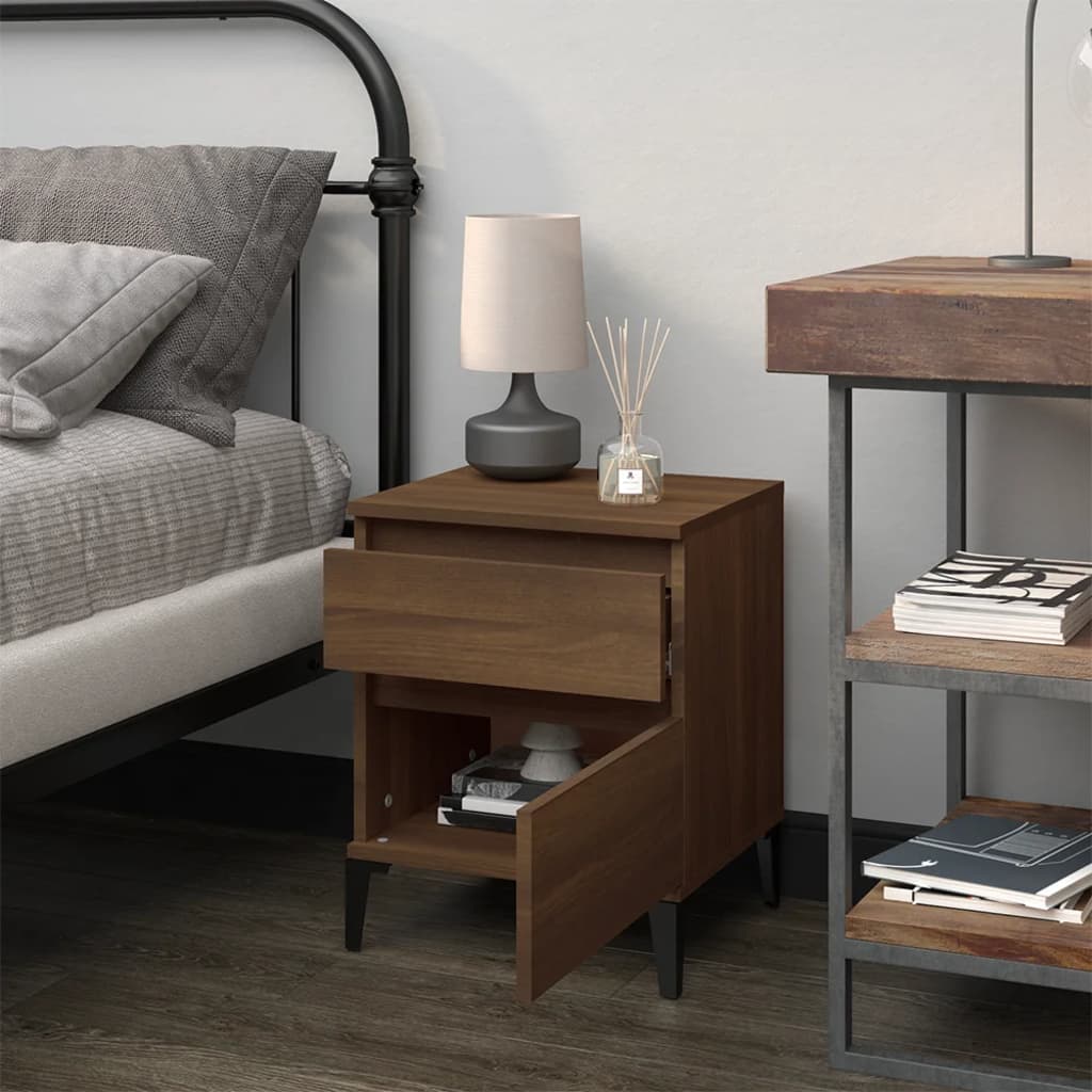 8720287226505_g_en_hd_1 vidaXL Bedside Cabinet Brown Oak 40x35x50 cm - Image 4