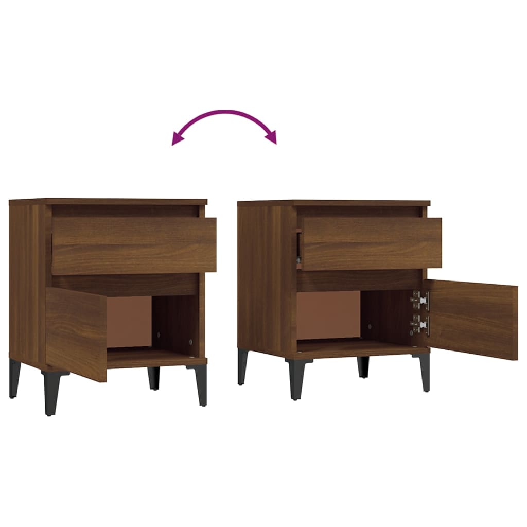 8720287226505_g_en_hd_6 vidaXL Bedside Cabinet Brown Oak 40x35x50 cm - Image 9