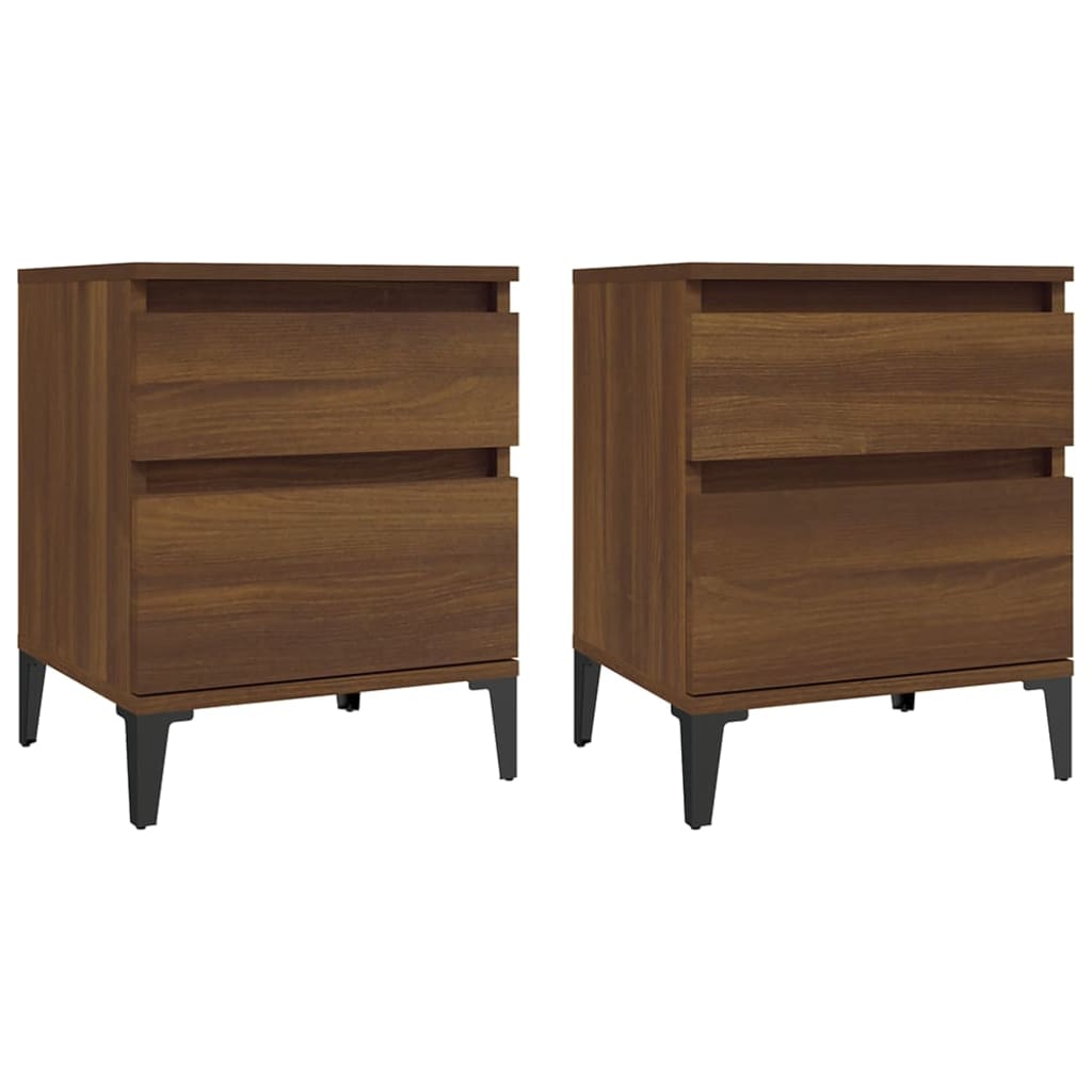 8720287226512_a_en_hd_1 vidaXL Bedside Cabinets 2 pcs Brown Oak 40x35x50 cm - Image 2