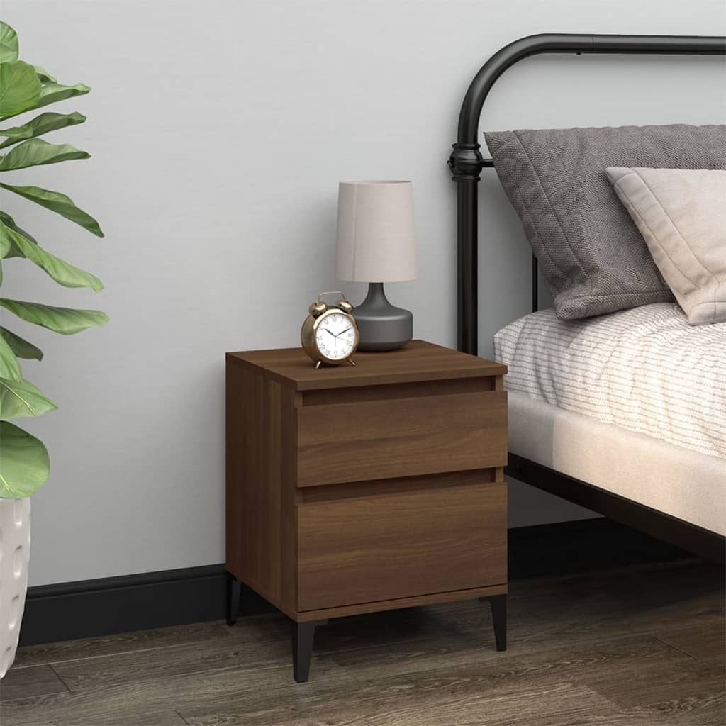 8720287226512_g_en_hd_1 vidaXL Bedside Cabinets 2 pcs Brown Oak 40x35x50 cm - Image 4