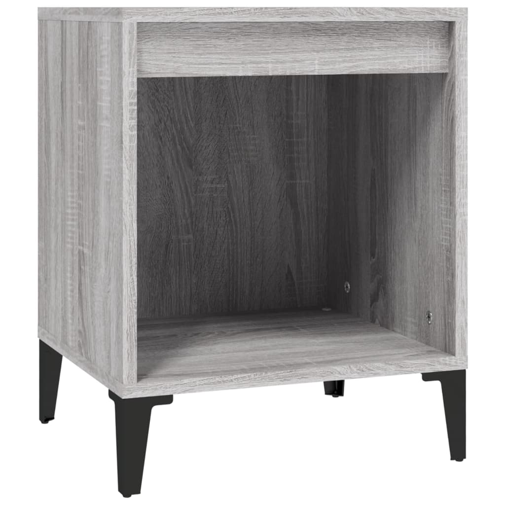 8720287226802_a_en_hd_1 vidaXL Bedside Cabinet Grey Sonoma 40x35x50 cm - Image 2