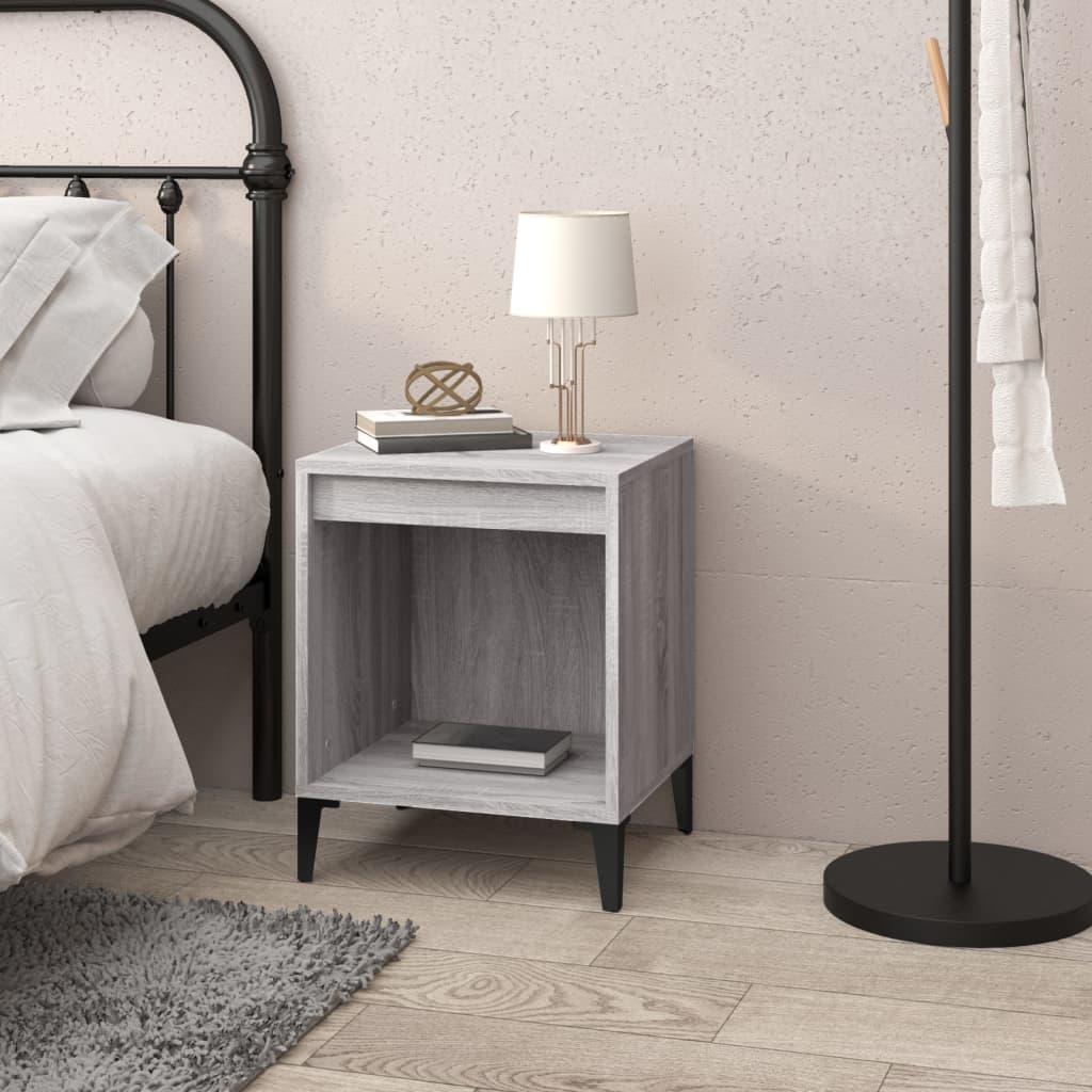 8720287226802_g_en_hd_1 vidaXL Bedside Cabinet Grey Sonoma 40x35x50 cm - Image 4
