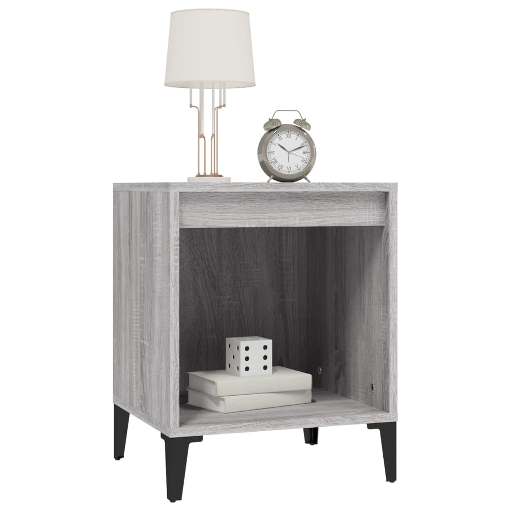8720287226802_g_en_hd_2 vidaXL Bedside Cabinet Grey Sonoma 40x35x50 cm - Image 5