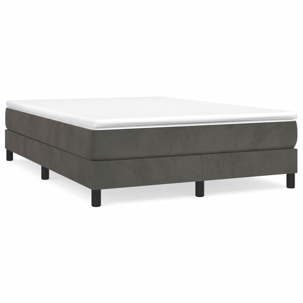 8720287234647_a_en_hd_1 vidaXL Bed Frame without Mattress Dark Grey Double Velvet - Image 2