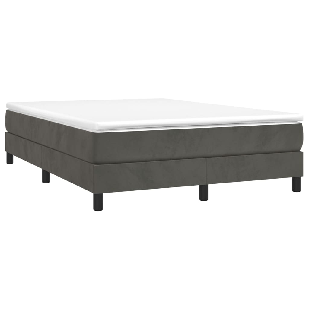 8720287234647_g_en_hd_1 vidaXL Bed Frame without Mattress Dark Grey Double Velvet - Image 3