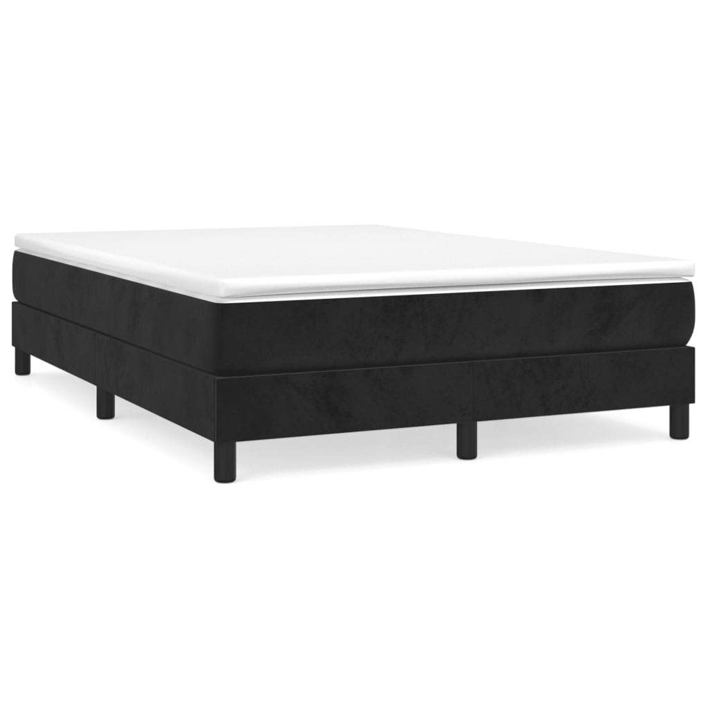 8720287234654_a_en_hd_1 vidaXL Bed Frame without Mattress Black Double Velvet - Image 2