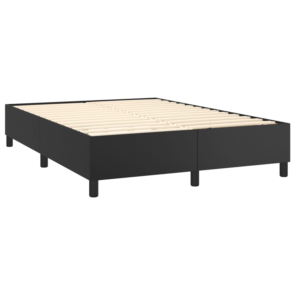 8720287237389_g_en_hd_2 vidaXL Bed Frame without Mattress Black Queen Faux Leather - Image 4