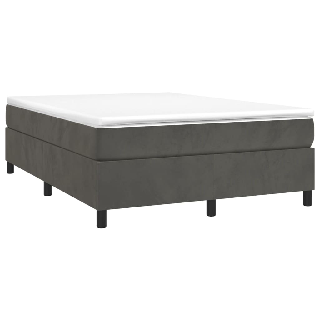8720287238157_g_en_hd_1 vidaXL Bed Frame without Mattress Dark Grey Queen Velvet - Image 3