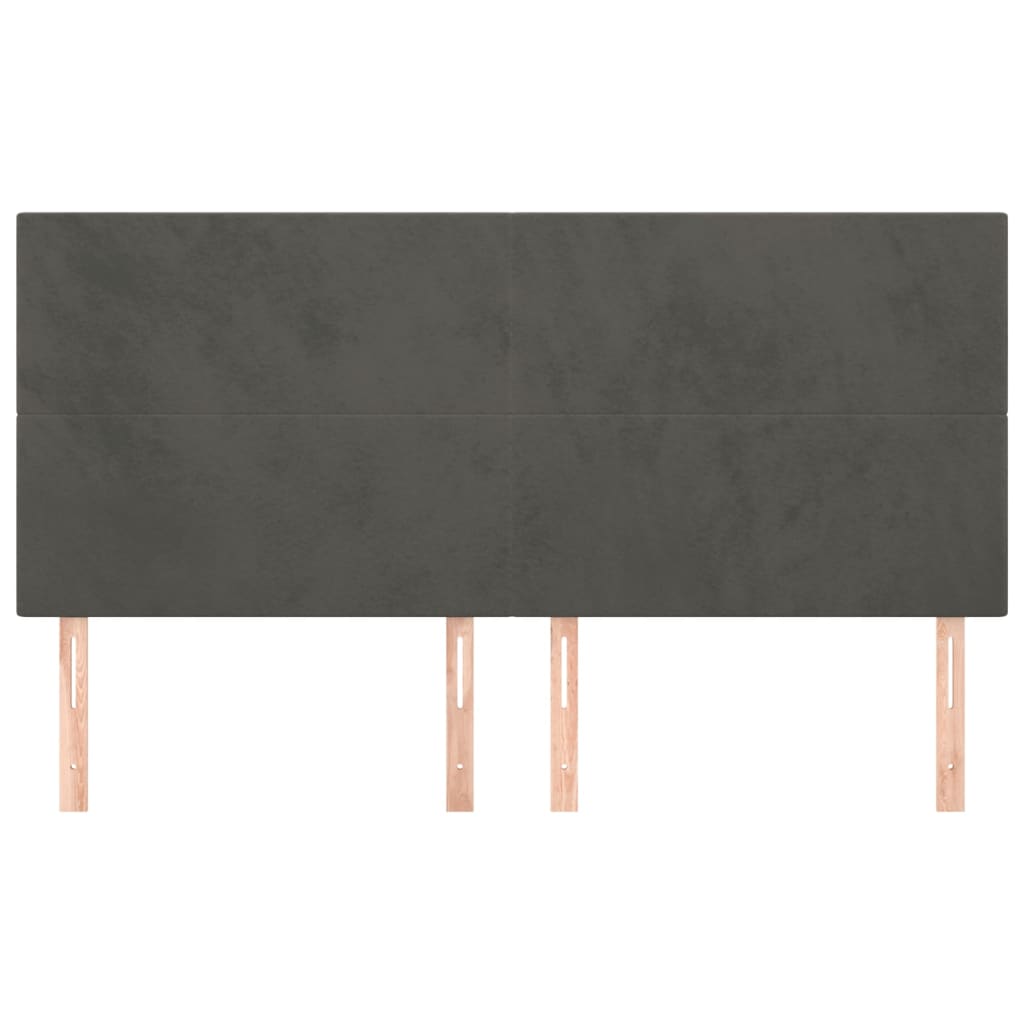 8720287239833_g_en_hd_1 vidaXL Headboards 4 pcs Dark Grey 100 cm Velvet - Image 3
