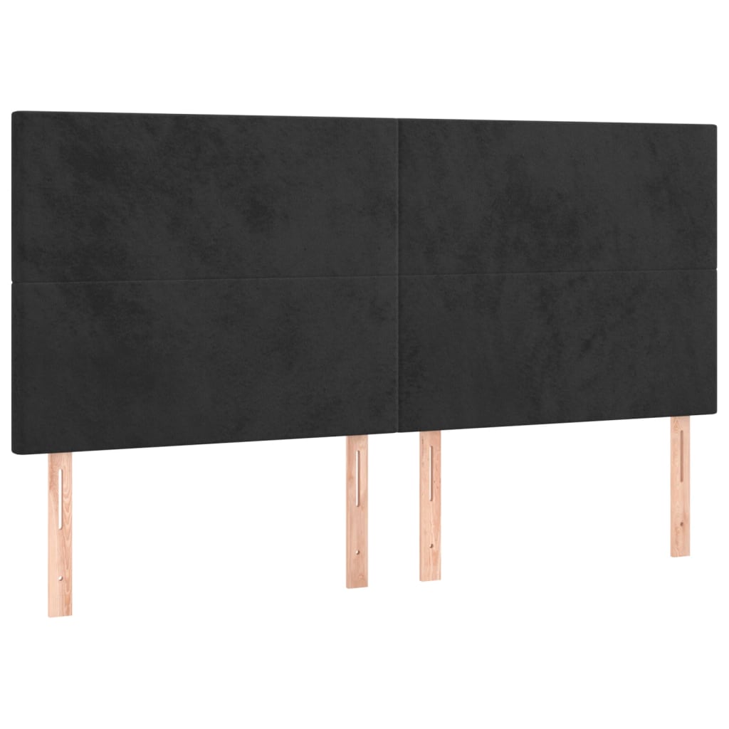 8720287239840_a_en_hd_1 vidaXL Headboards 4 pcs Black 100 cm Velvet - Image 2