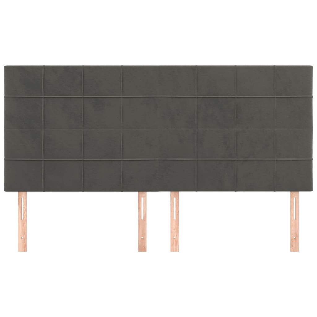 8720287242635_g_en_hd_1 vidaXL Headboards 4 pcs Dark Grey 100 cm Velvet - Image 3