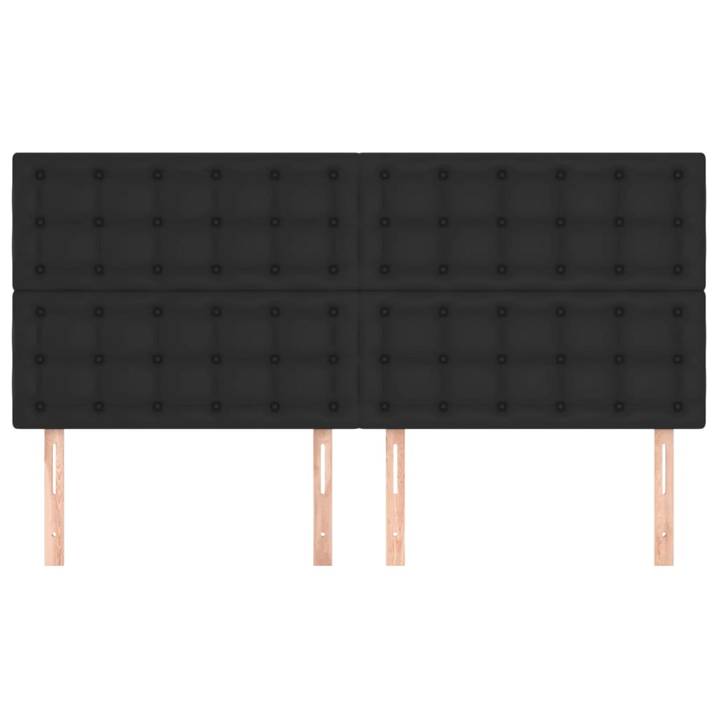 8720287243045_g_en_hd_1 vidaXL Headboards 4 pcs Black 100x5x78/88 cm Faux Leather - Image 3