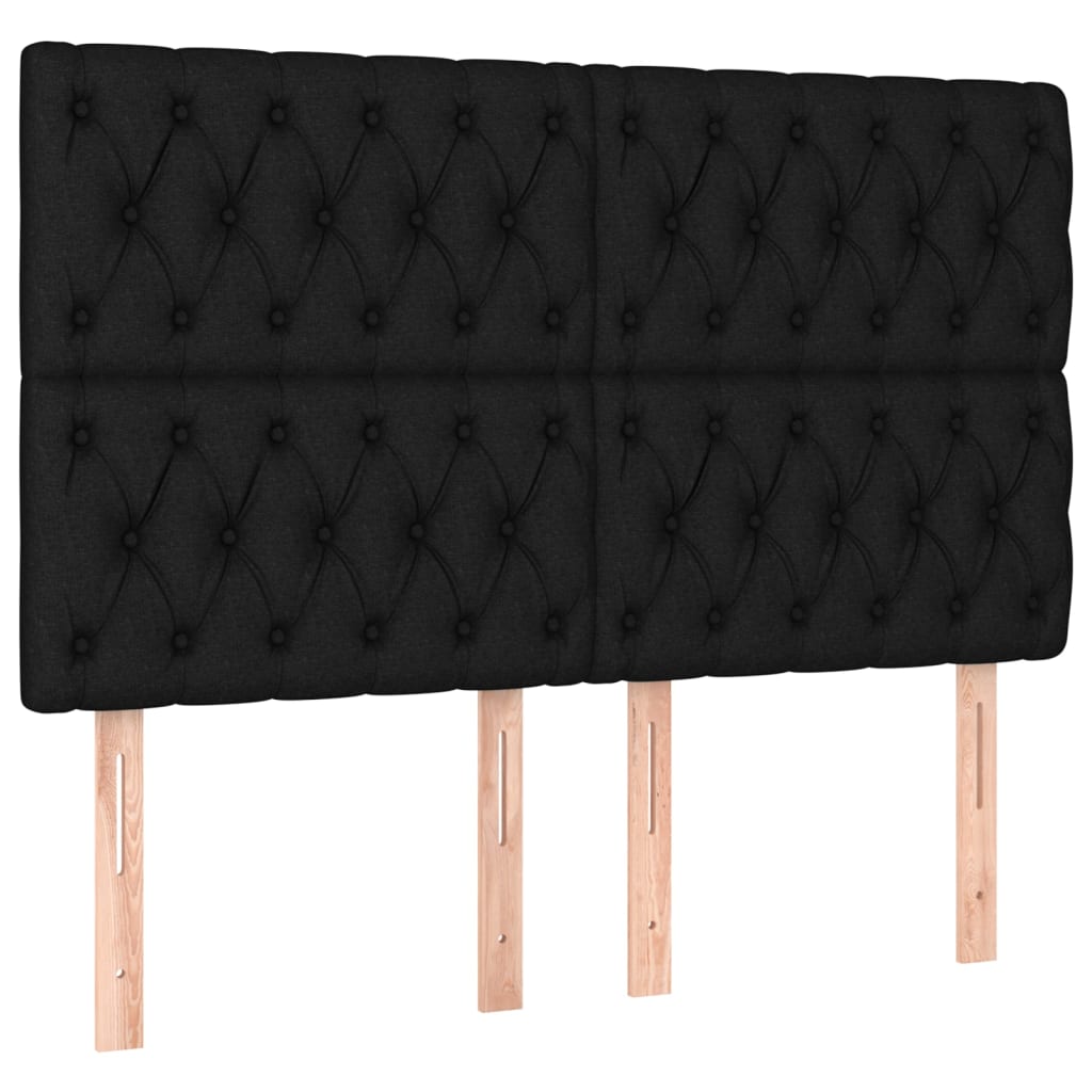 8720287245407_a_en_hd_1 vidaXL Headboards 4 pcs Black 80 cm Fabric - Image 2